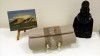 Клатч со вставками из кожи страуса, цвет бежевый, Rarity Handbags